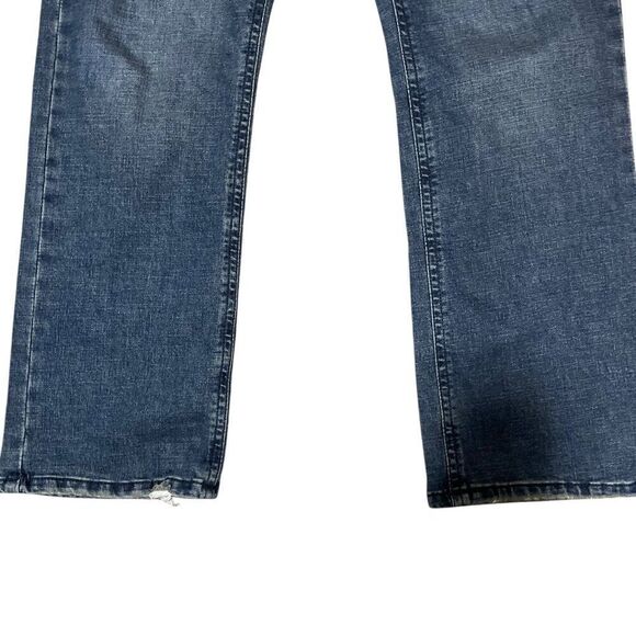 TK Axel Mens Jeans Slim Boot Cut Stretch Denim Med Wash Blue Size 34x32 - Picture 5 of 8